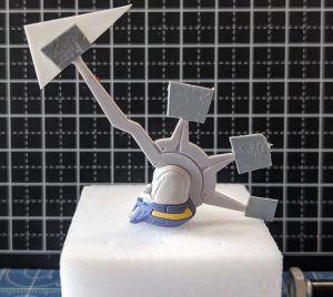 ガンダム・キマリスヴィダールアンテナ延長加工に挑戦です。