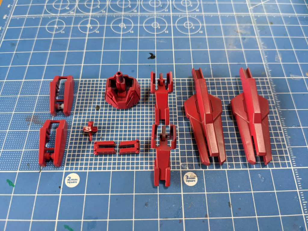 ガンダムAGE-2赤色塗料